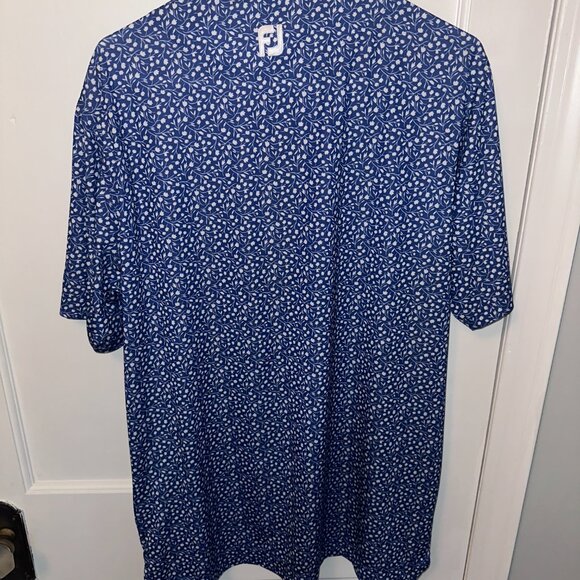 Blue Flower Pattern - Men's Large Footjoy Golf Polo - Port Royal Hilton Head Isl - Picture 6 of 6
